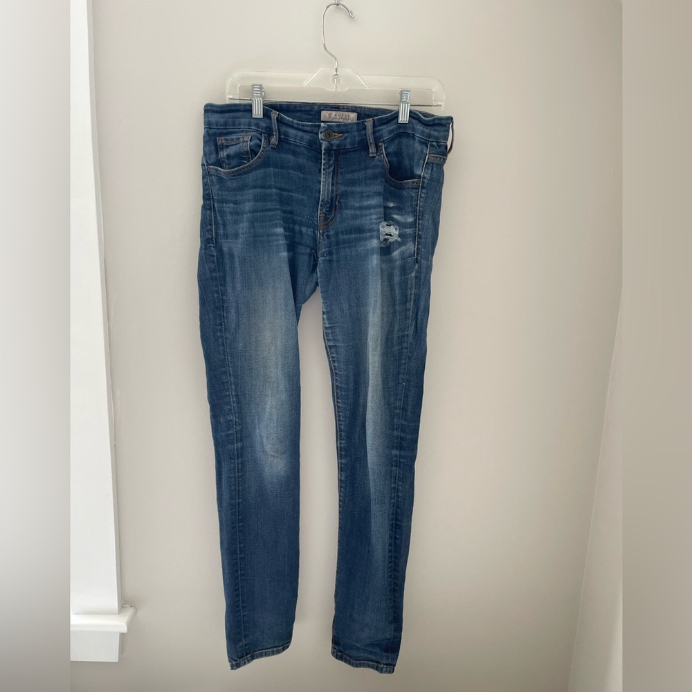 Guess Women's Curvy Sophia Skinny Blue Jeans